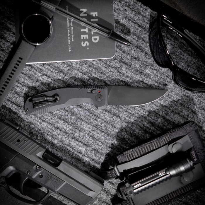 Розкладний ніж SOG SOG-TAC AU, Black, Partially Serrated