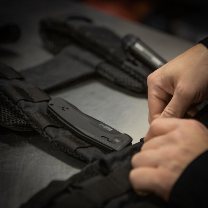Розкладний ніж SOG SOG-TAC AU, Black, Partially Serrated