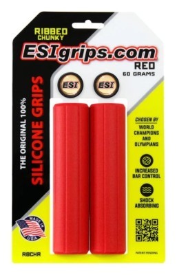 Гріпси ESI Ribbed Chunky Red Silicone Bicycle Grips