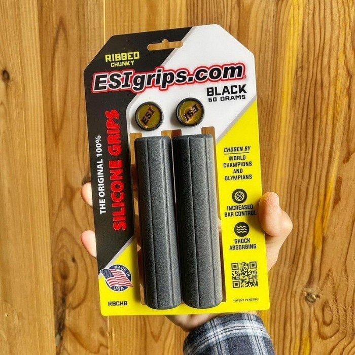 Грипсы ESI Ribbed Chunky Red Silicone Bicycle Grips