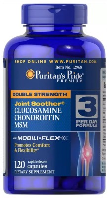 Double Strength Glucosamine, Chondroitin & MSM Joint Soother® - 120 tabs