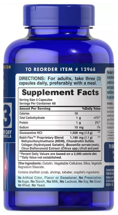 Double Strength Glucosamine, Chondroitin & MSM Joint Soother® - 120 tabs