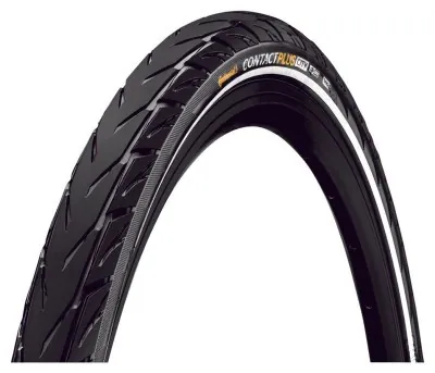 Покришка Continental Contact Plus City, 26 x 2.20, Чорна, не складна, світловідбиваюча