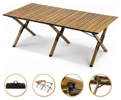 Розкладний туристичний стіл LEOBRO Camp Wood XL (LB-1069)