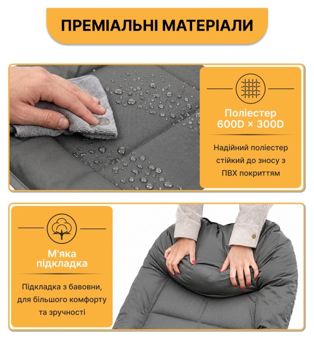 Раскладная кровать (раскладушка) со встроенным матрасом LEOBRO Grey (LB-FB-M1-GRY)