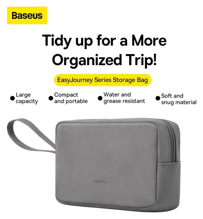 Сумка для гаджетів Baseus EasyJourney Series Storage Bag, Dark Gray