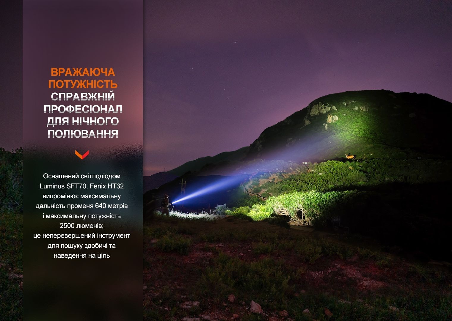 Ліхтар ручний Fenix HT32, укр, укр