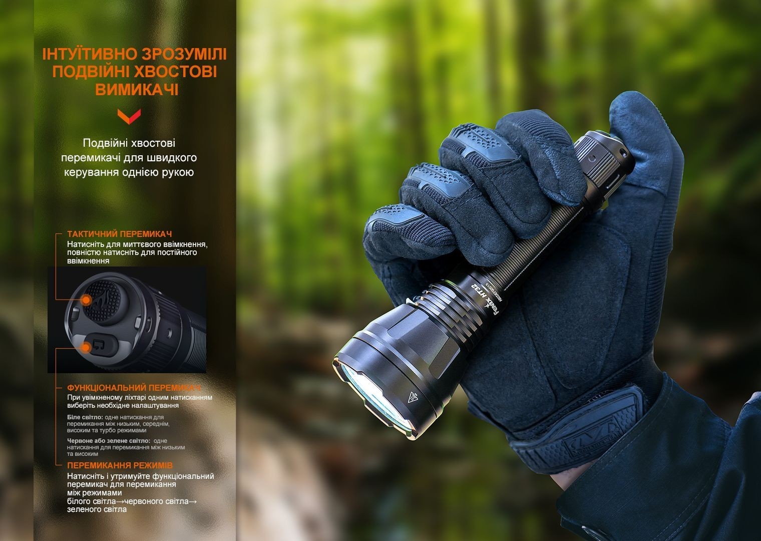 Ліхтар ручний Fenix HT32, укр, укр