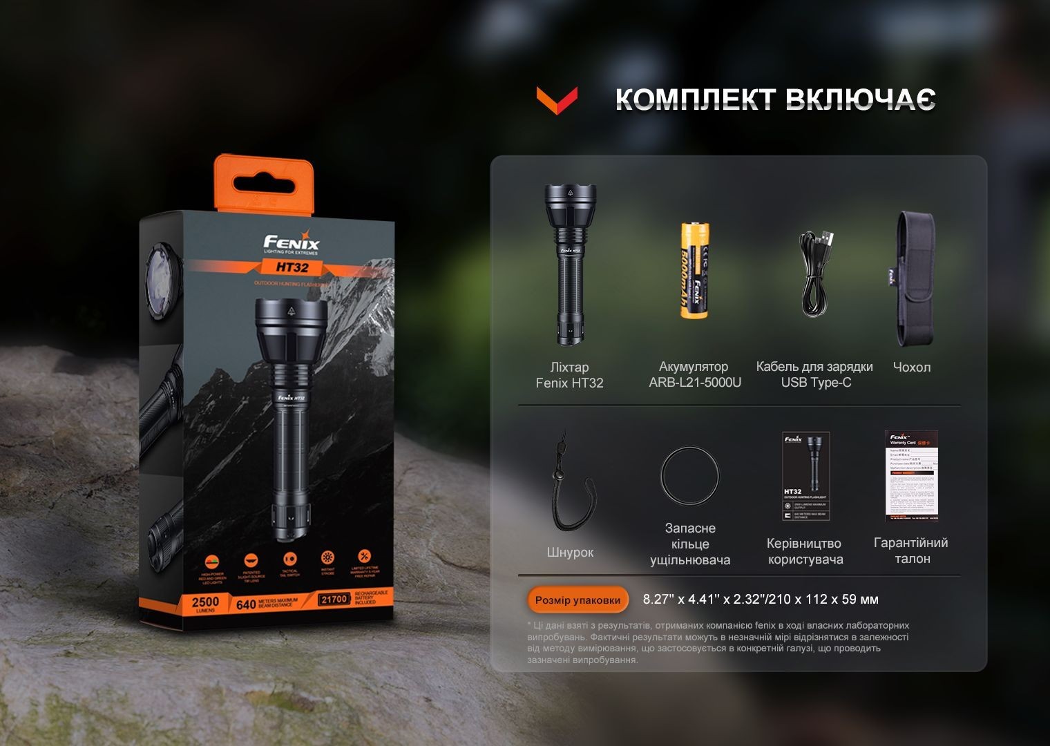 Ліхтар ручний Fenix HT32, укр, укр