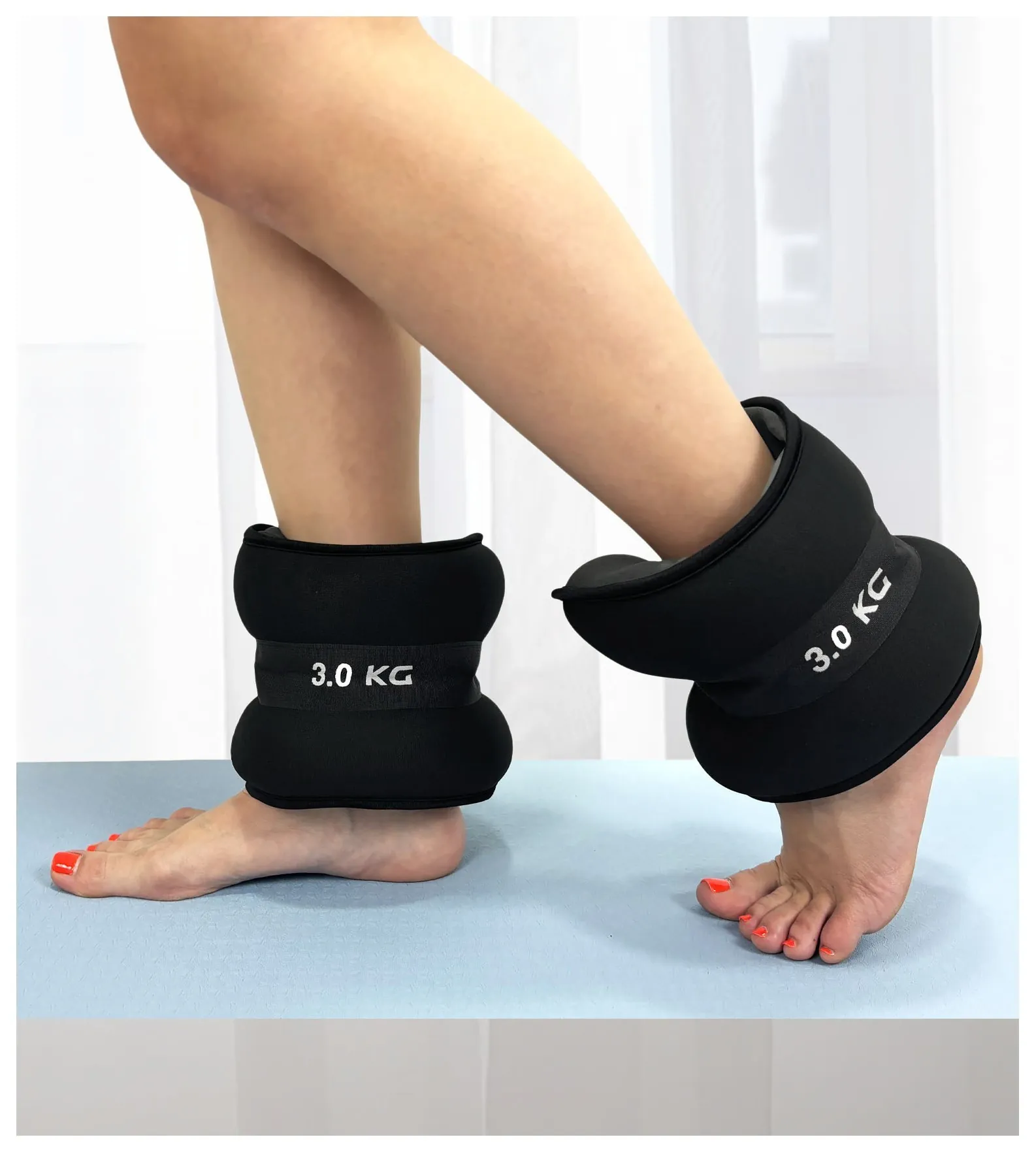 Обтяжувачі EasyFit Comfort 3 кг для ніг та рук з металом (пара) (EFIT_EF-1030-BK)