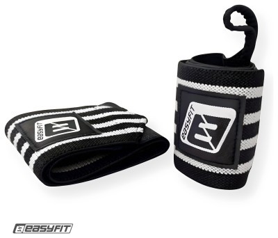 Кистьові бинти EasyFit 50х8 см фіксатор на зап'ястя (чорно-білі)