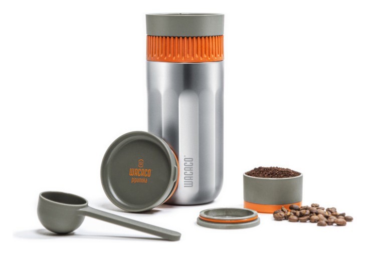 Портативная кофеварка-термокружка Wacaco Pipamoka, механическая, для молотого кофе