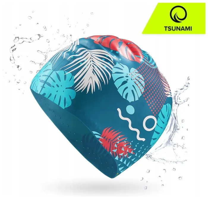 Шапочка для плавания TSUNAMI Leafs Mix (P-5905973401913)