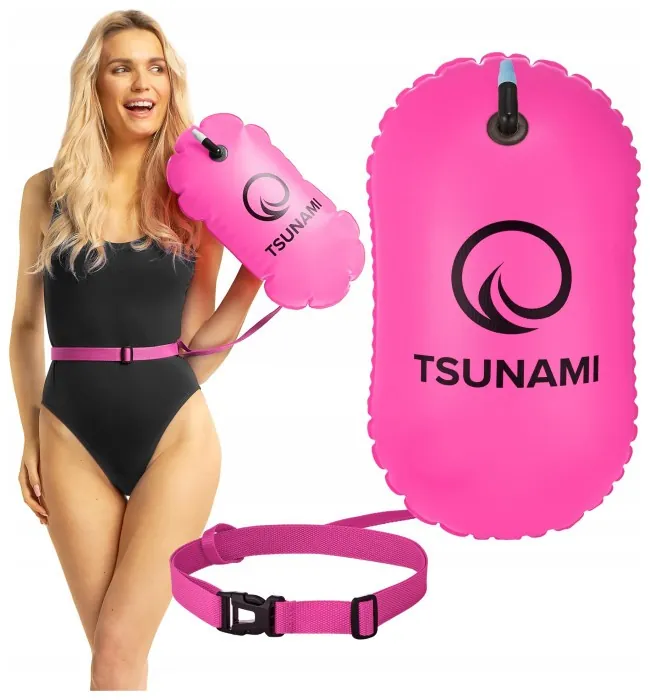 Буй для плавания TSUNAMI Basic надувной Pink (P-5907739314079)