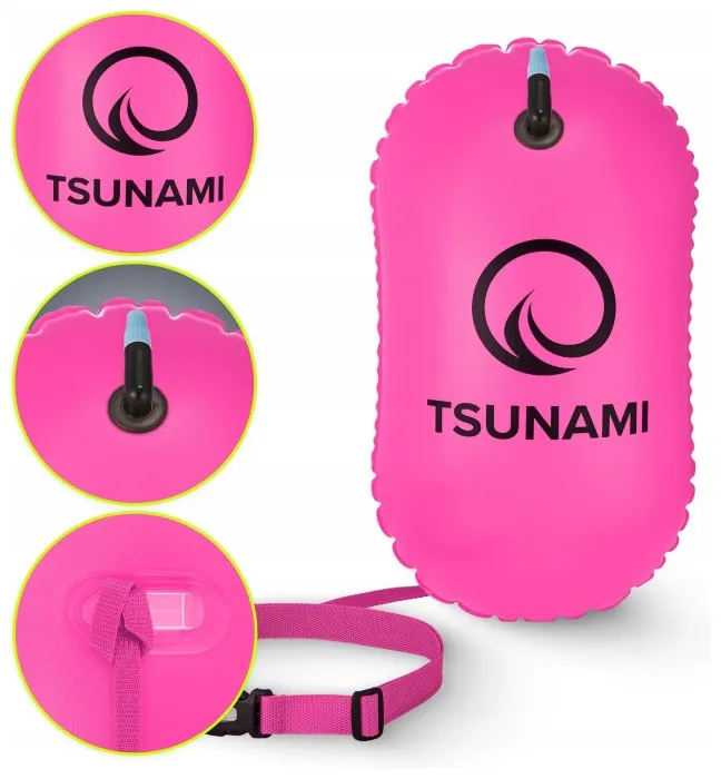 Буй для плавания TSUNAMI Basic надувной Pink (P-5907739314079)