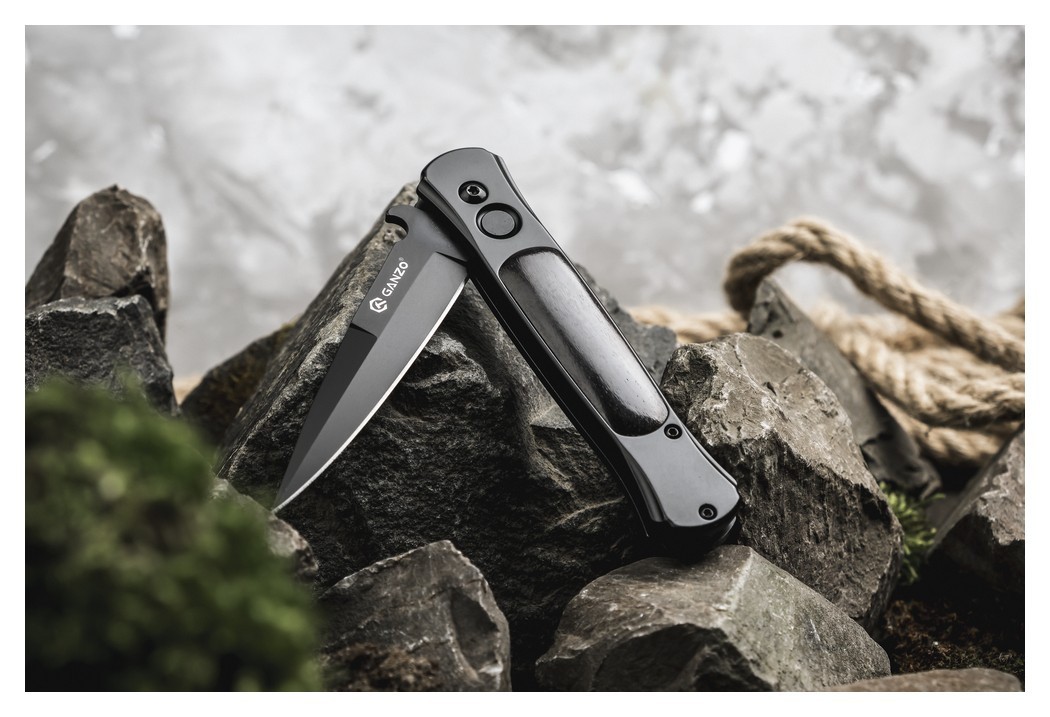 Нож складной Ganzo G707B черный