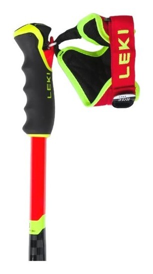 Палки для горных лыж для подростков Leki WCR LITE GS 3D 95см Fluorescent red/black/neon yellow (65065901-WRH)