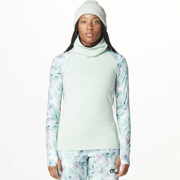 Picture Organic реглан флисовый Pagaya High W blurry water print-silt green L, укр