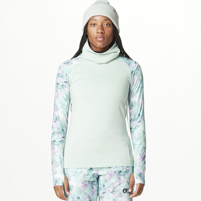 Picture Organic реглан флісовий Pagaya High W blurry water print-silt green L, укр, укр