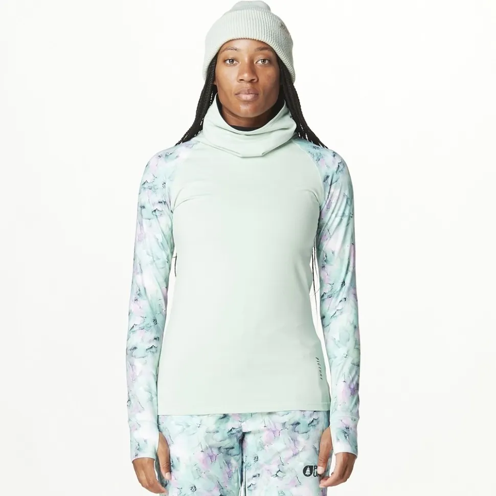 Picture Organic реглан флісовий Pagaya High W blurry water print-silt green L (L)
