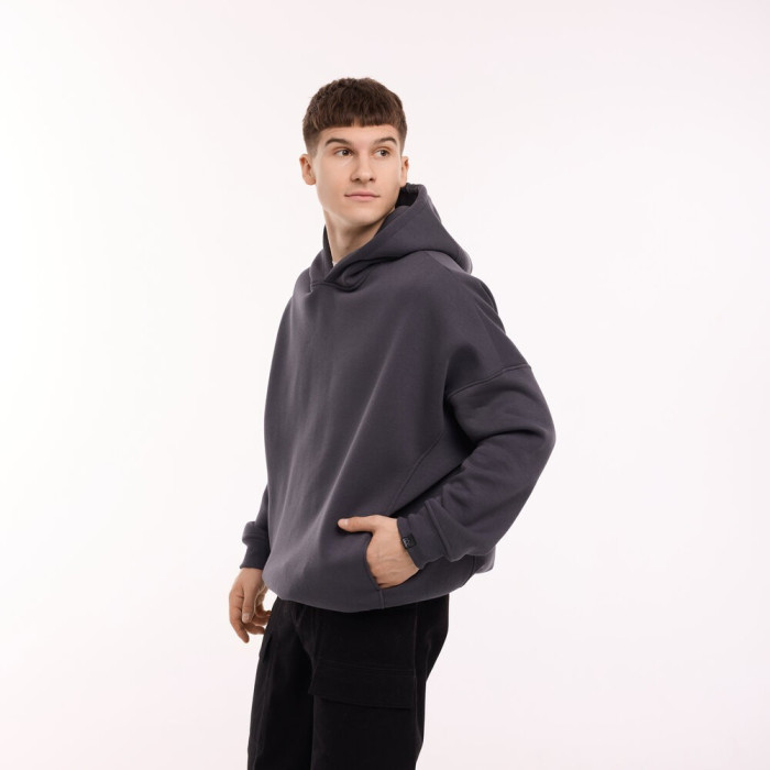 Графитовый худой оверсайз для мужчин Pobedov Urbanist. Худые большого размера зимнее