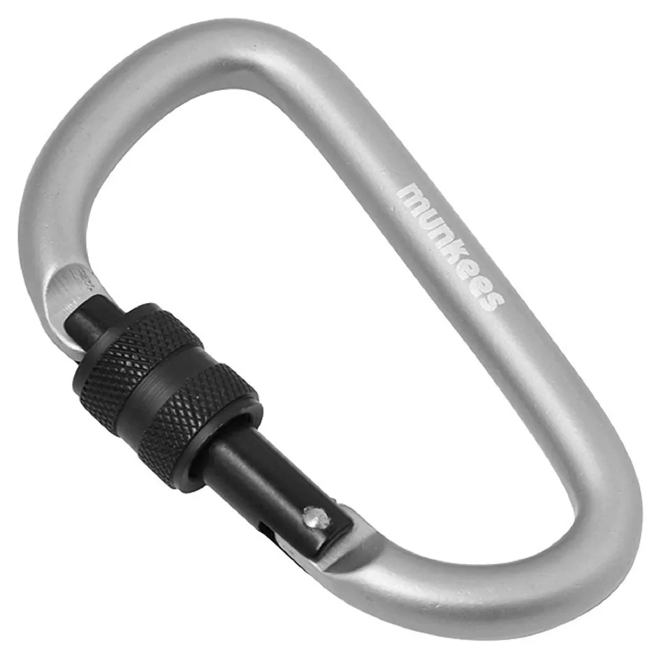Munkees 3248 карабін D with Screw Lock 8 mm x 80 mm grey (3248-GY)