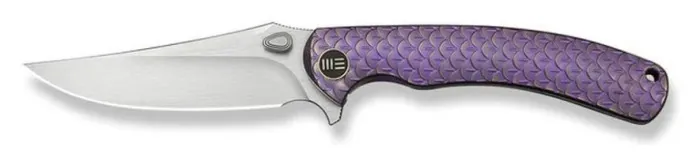 Нож складной туристический Weknife Dracarys, (9.1 см) Böhler M390 / титан 6AL4V фиолетовый/золотой