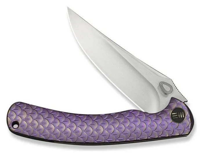 Нож складной туристический Weknife Dracarys, (9.1 см) Böhler M390 / титан 6AL4V фиолетовый/золотой