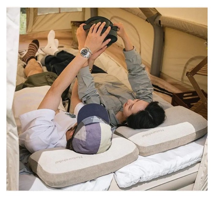 Подушка з пам'яттю прямокутна Naturehike NH22ZT002,сіра