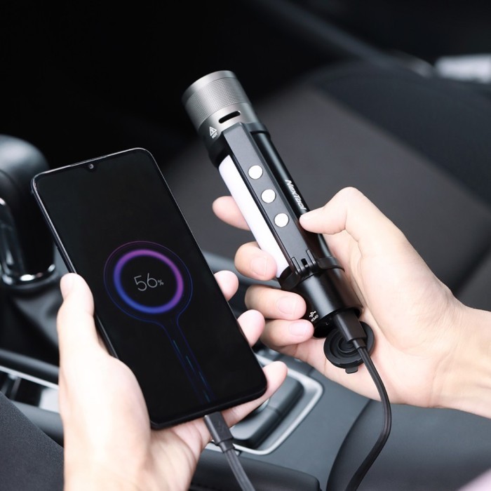 Світлодіодний ліхтар 6в1 з магнітом, з функцією powerbank, 1000 лм, укр, укр