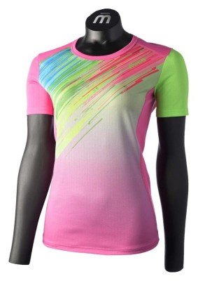 Футболка для бега MICO (MA03188) H/SLVS R/NECK RUN SHIRT EXTRADRY 2024