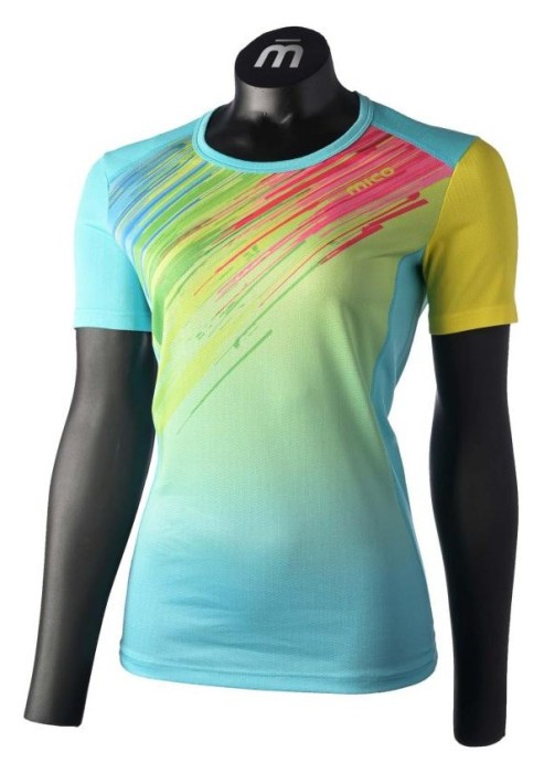 Футболка для бега MICO (MA03188) H/SLVS R/NECK RUN SHIRT EXTRADRY 2024