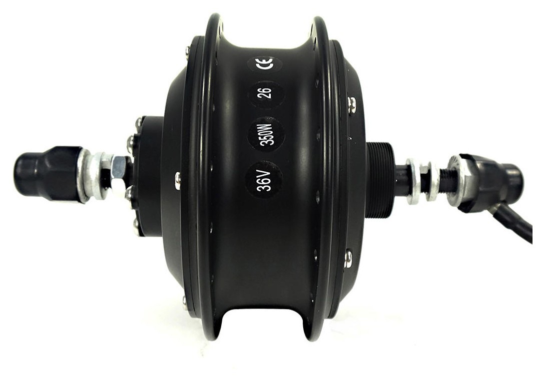 Мотор GP 36G27R редукторный 36В 350Вт, задний, 36H 12G под трещотку