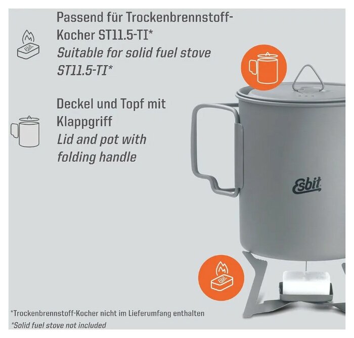 Казанок Esbit PT750-TI
