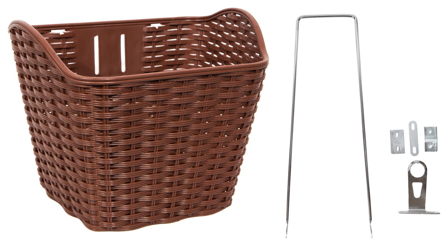 Корзина пластик крепление на болт 340*260*270см 440 коричневий; silver TEN 019