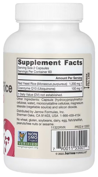 Red Yeast Rice + Co-Q10 600mg - 120 vcaps