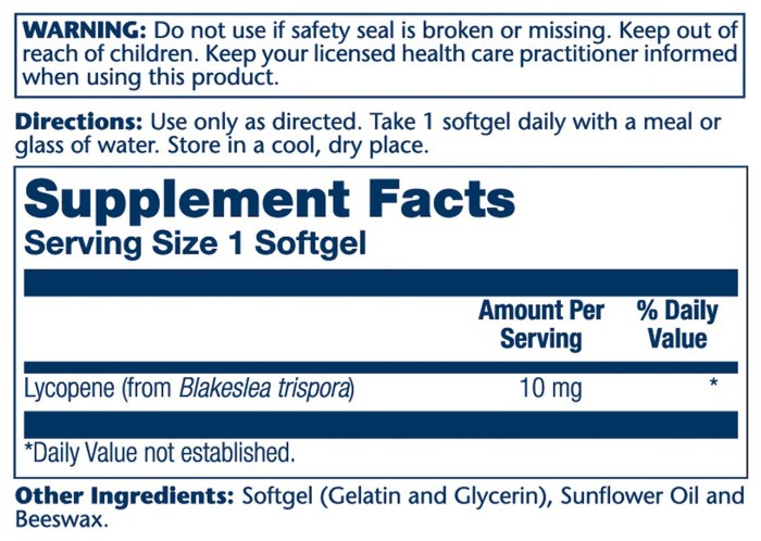 Lycopene 10mg - 60 vcaps