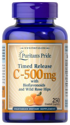 Vitamin C-500 mg с Rose Hips Time Release - 250 caps