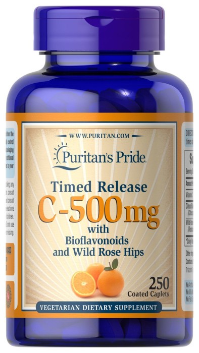 Vitamin C-500 mg с Rose Hips Time Release - 250 caps