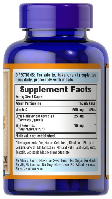 Vitamin C-500 mg с Rose Hips Time Release - 250 caps