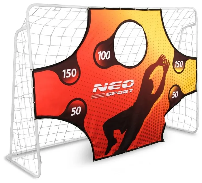 Ворота футбольные Neo-Sport 245 x 155 x 80 см, белые