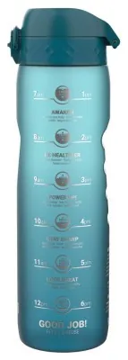 Бульба для води ION8 1000 мл. BPA Free, Times To Drink, (ЕКО пляшка) BPA Free, Teal &amp; Blue
