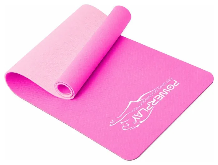 Коврик для йоги та фітнесу PowerPlay 4150 TPE Premium Performance Mat Розовий (183x61x0.6 см.)