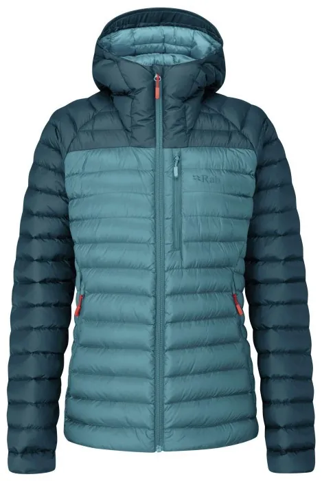 Легкий жіночий пуховик Rab Microlight Alpine Jacket Wmns, Orion Blue/Citadel, 10