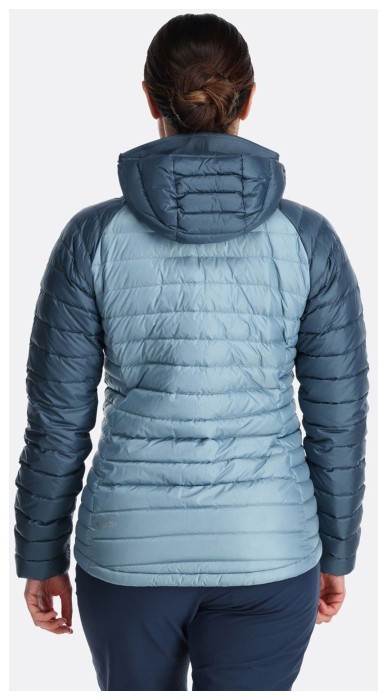Легкий жіночий пуховик Rab Microlight Alpine Jacket Wmns, Orion Blue/Citadel, 10