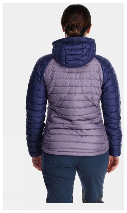 Легкий жіночий пуховик Rab Microlight Alpine Jacket Wmns, Orion Blue/Citadel, 10