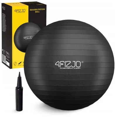 М'яч для фітнесу (фітбол) 4FIZJO 85 см Anti-Burst Black (P-5907222931516)
