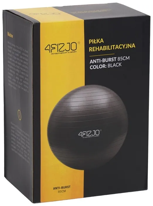 М'яч для фітнесу (фітбол) 4FIZJO 85 см Anti-Burst Black (P-5907222931516)