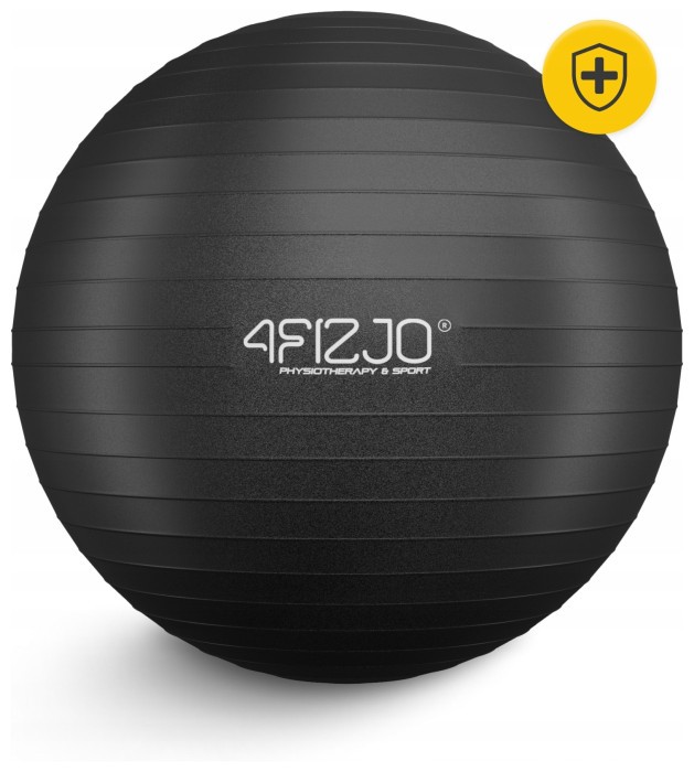 М'яч для фітнесу (фітбол) 4FIZJO 85 см Anti-Burst Black (P-5907222931516)