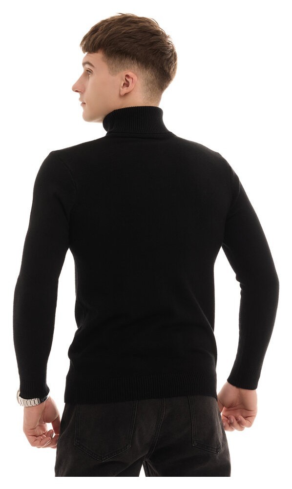 Мужской гольф Pobedov Neck. Черный гольф для мужчин осенний весенний